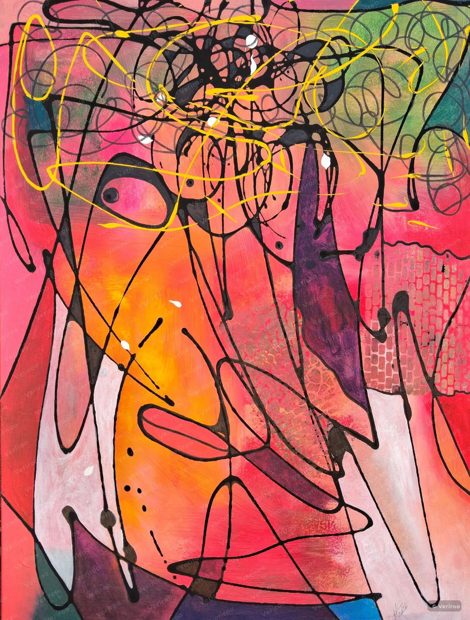 Where Thoughts Overlap by shenickart, Abstract painting