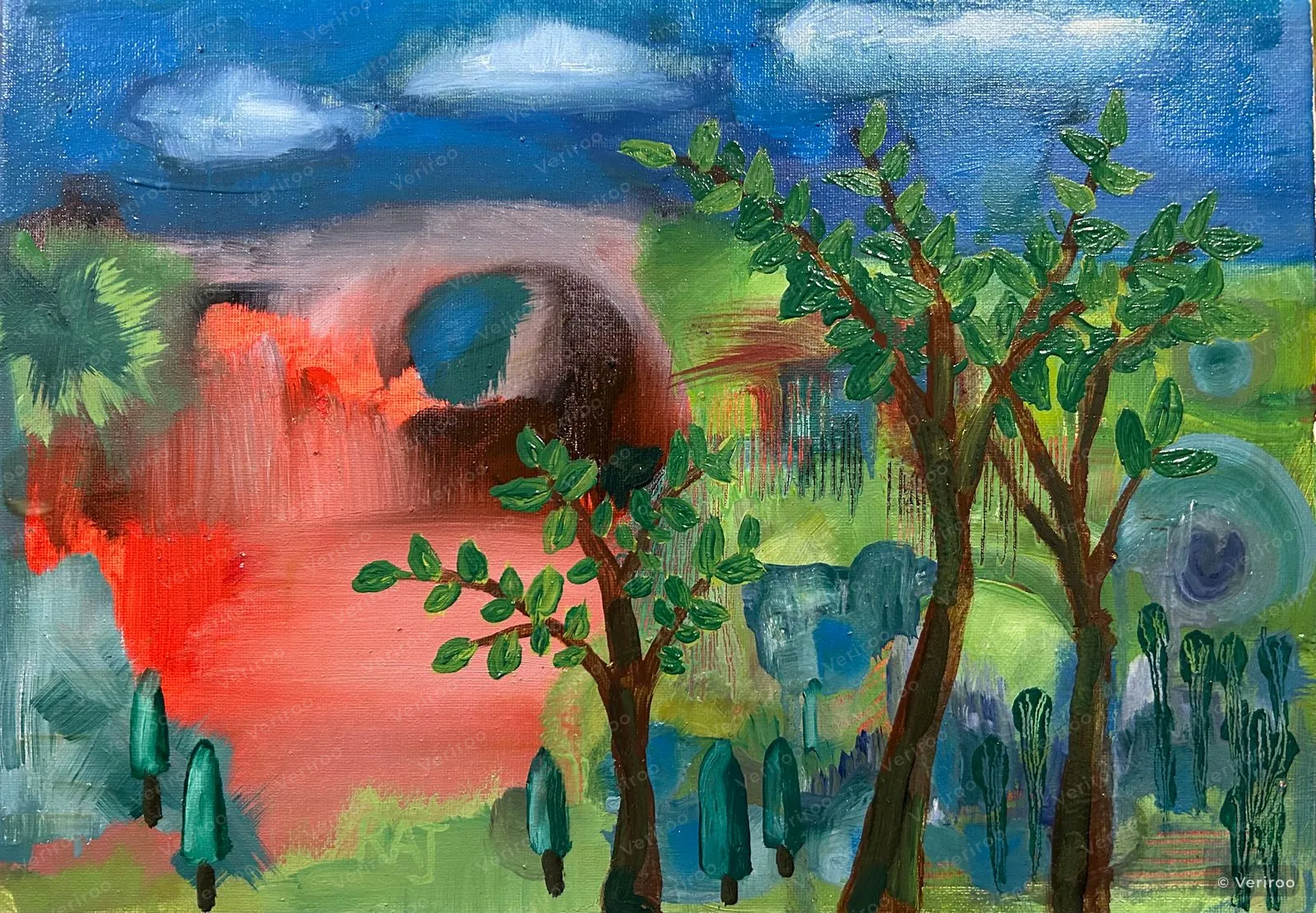 Dream Landscape XXII by Raj Kumar Masand, Painting