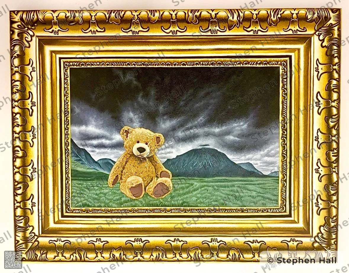 There, There, Bear by Stephen Hall, Painting