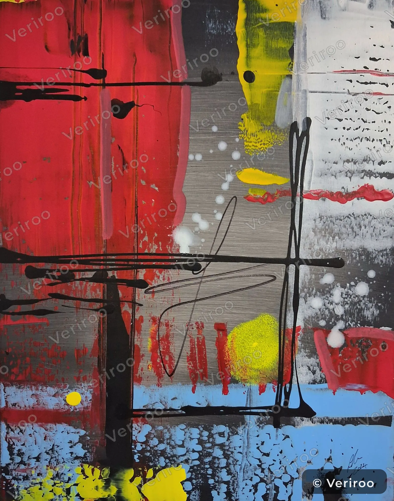 Stand In Line by shenickart, Abstract painting